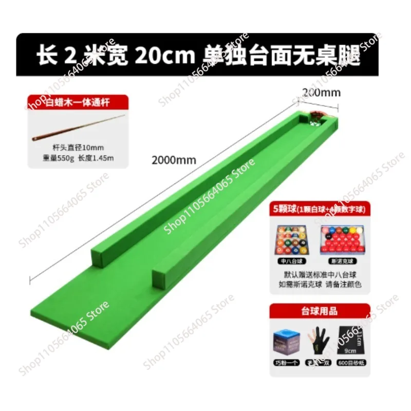 Home Training Small Pool Table - 5-Point Library Edge Single Hole Snooker Pocket No Rubber Strip Billiard Table