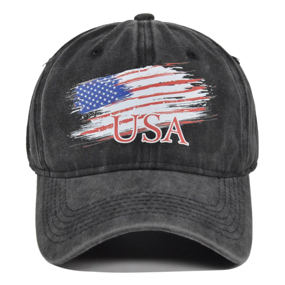 

Washed Cotton Golf Dad Hat American Graffiti Print Baseball USA Screen Printed Outdoor Headwear Vintage Curved Brim Sun Hat