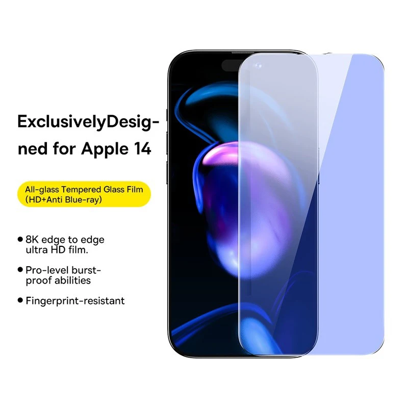 Baseus 2PCS Tempered Glass for iPhone 15 14 13 Pro Max Protector for iPhone 15 Pro Plus Film Anti Blue Peeping Screen Protector