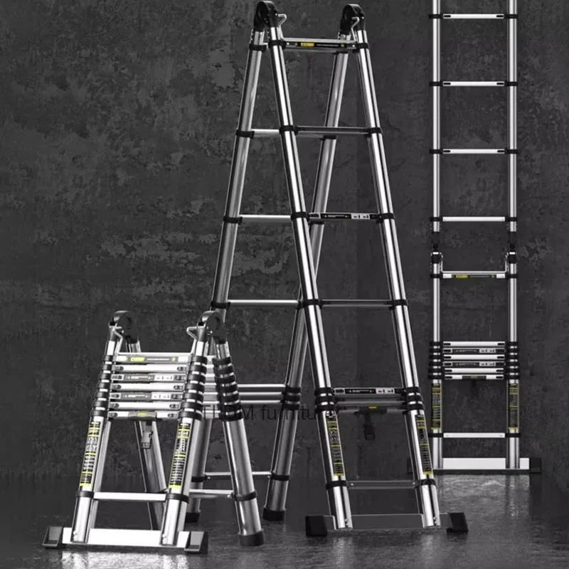 

Portable Herringbone Step Ladders Telescopic Folding Ladders Multifunctional Home Engineering Stairs Lifting Thickened Ladder