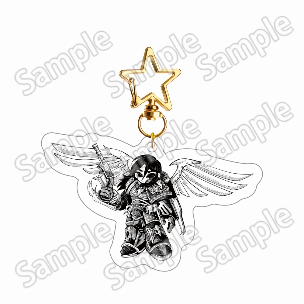 40k Q Version  6cm-10cm Acrylic Stand Keychain  Game Character Desk Ornament Collectible Fan Gift