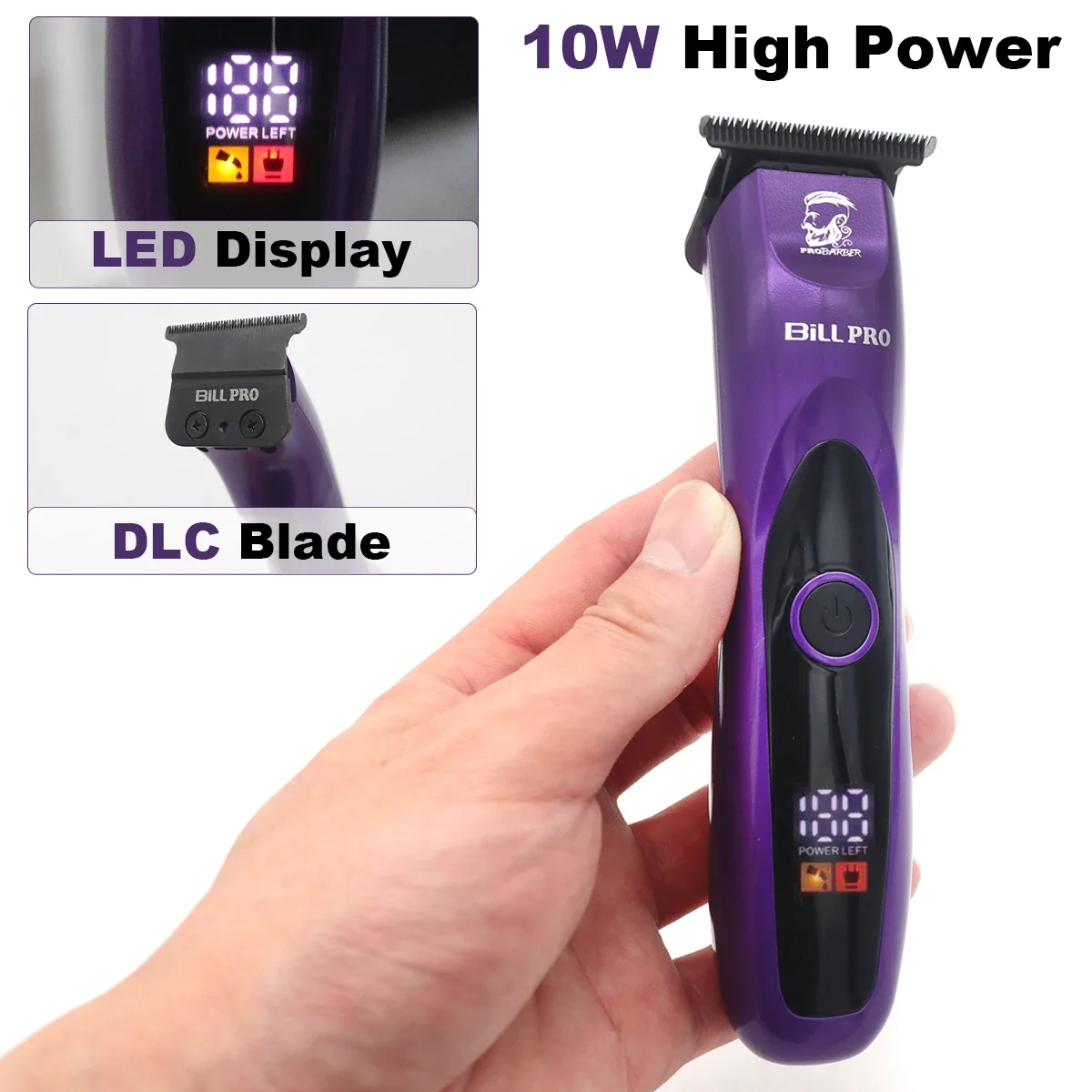 

BILLPRO BL951 Professional Trimmer for Men DLC Blade T-Blade 7000RPM 10W LCD Display Beard Trimmer Hair Trimmer Machine