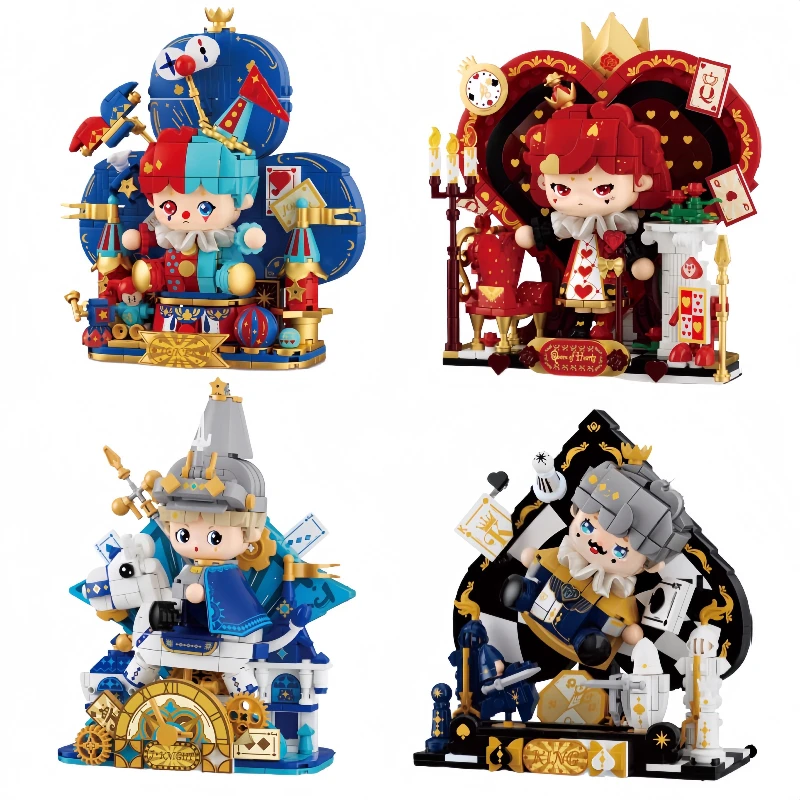 

New Fairy Tale Town series Poker Kingdom building blocks assembly model toys ornaments boys and girls collection gifts