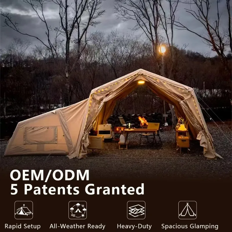 #￥Oversized Inflable Tent PU 500mm Water-Resistant Maison Gonflable OEM Comfortable Camping Blowup Tent for Family Activity
