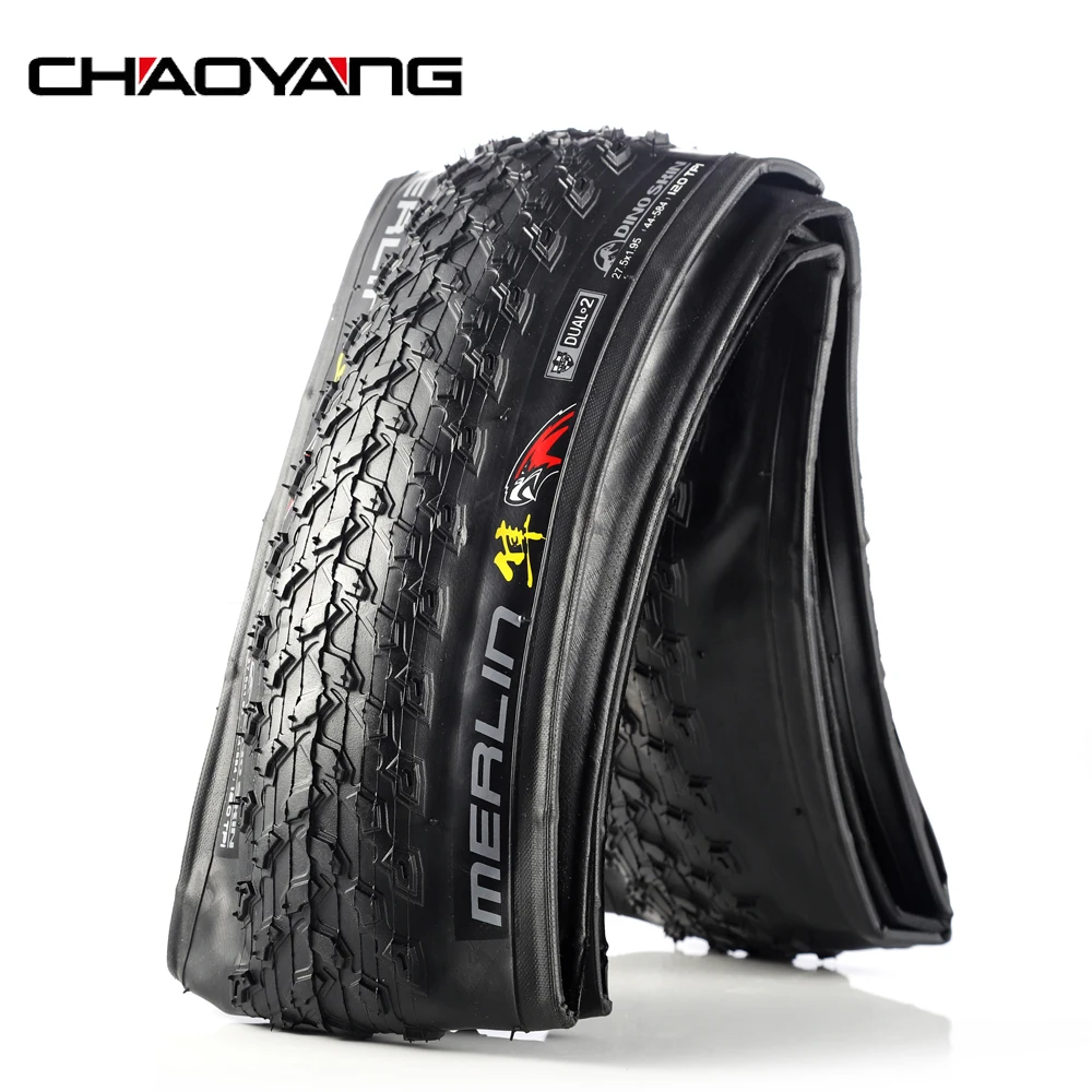 ChaoYang bicycle tire 26 27.5x1.95 29*1.95 folding tyres 120TPI DINO SKIN anti puncture MTB mountain bike tires ultralight Box