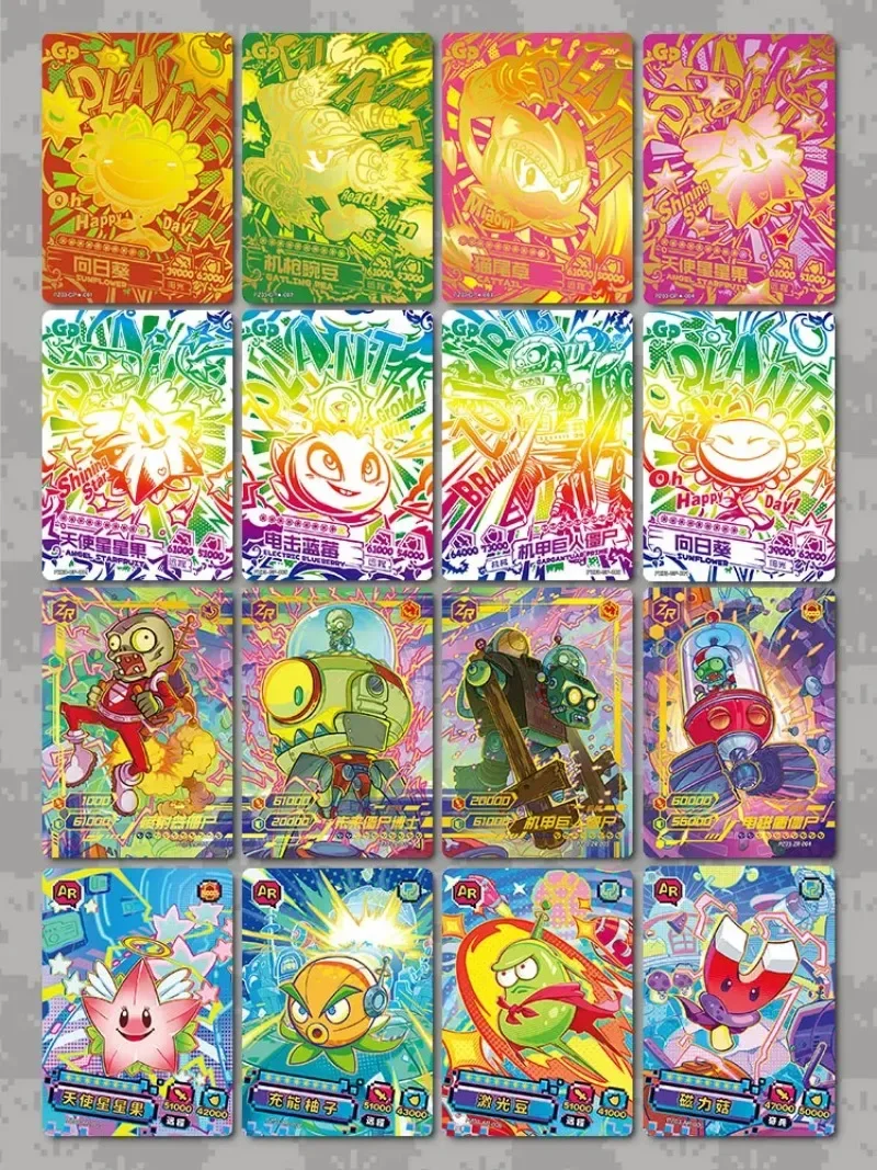 KAYOU New Plants Vs. Zombies Card Time and Space Adventure GP Card Sunflower Wall-nut Peashooter Game Peripheral Collection Card