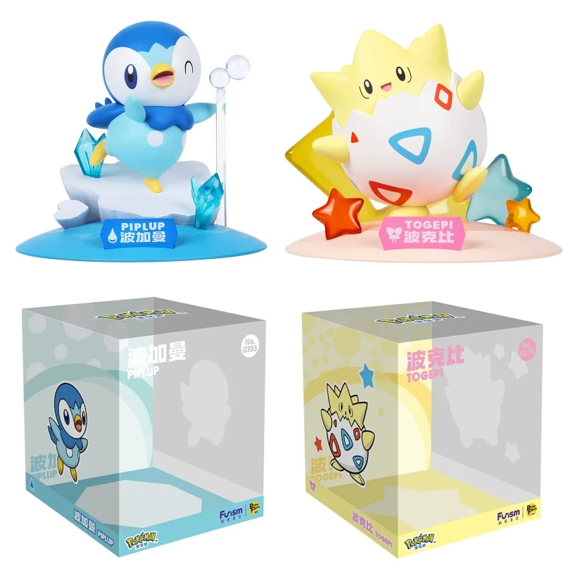 

Anime Pokemon Action Figures High-Quality Porkby Piplup Dolls FUNISM Genuine Collect Model Ornaments Kids Toys Birthday Gifts