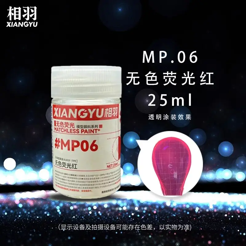 Transparent Colorless Fluorescence Series Handheld Military Model Oil Paint MP06-MP11