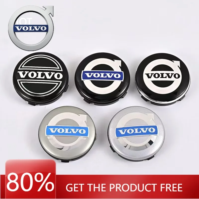 

Эмблемы 2026 Новые для Volvo 4 шт. 64 мм Volvo Колпачок центра колеса Крышка ступицы Эмблема Автомобильные аксессуары для Volvo XC60 XC90 V40 V60 S