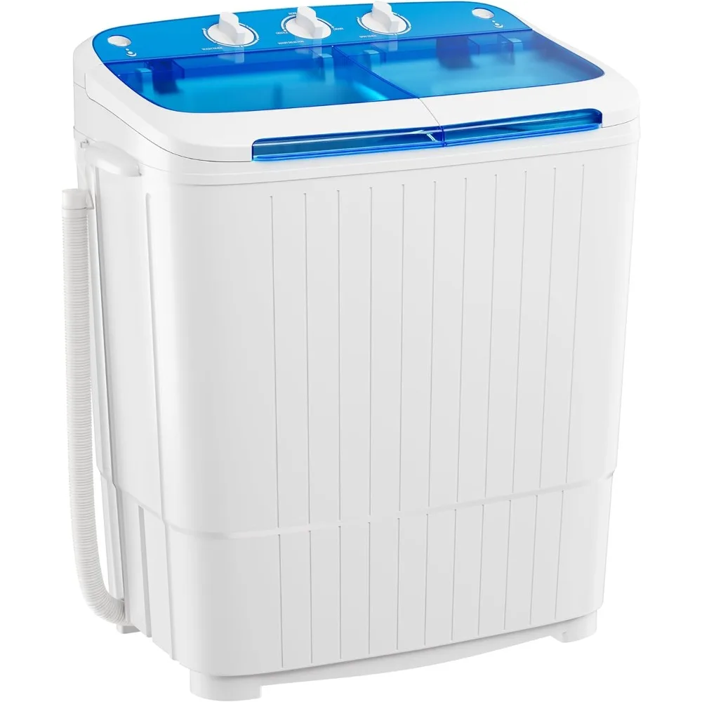 Nueva lavadora y secadora portátil, Mini lavadora pequeña combinada de 16 libras con secador giratorio, lavadora de ropa compacta de doble tina, la mejor