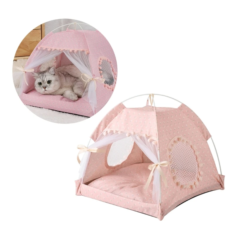 Tent Small Dogs House Folding Bed Removable Lightweight Teepee Dropship