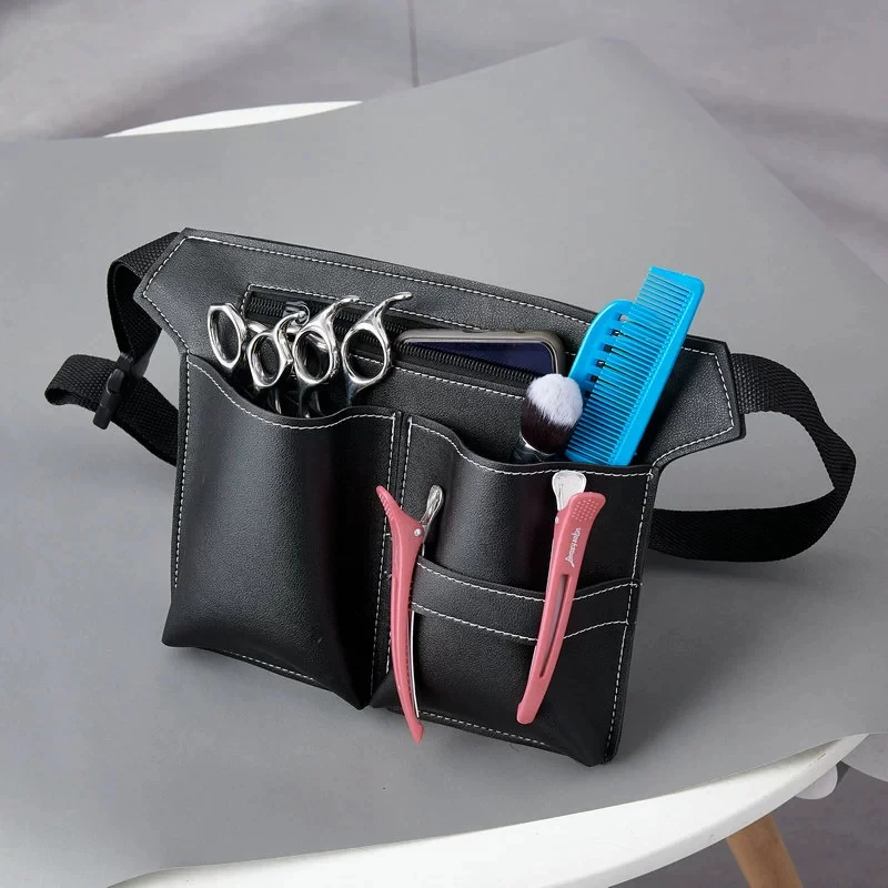 Hair Scissor Bag Clips Comb Case Hairdressing Barber Holster Bags Holder Tool Salon Waist Pack Belt PU Leather Bag