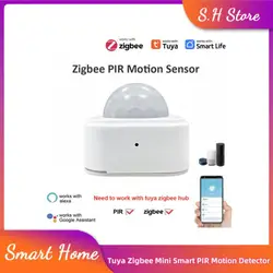 Tuya Zigbee Mini Smart Pir Bewegingsdetector Menselijk Lichaam Pir Sensor Infrarood Beveiliging Inbraakalarm Sensor Remotecontrol Smart Life