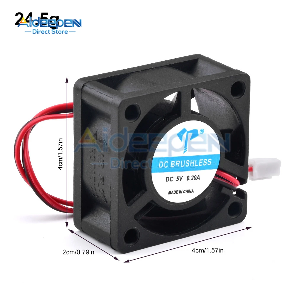 DC4020 5V 12V 24V 0.15A 0.20A Cooling Fan Silent DC Cooling Fan Industrial Fan Cooling Fan 2Pin 4cm*4cm