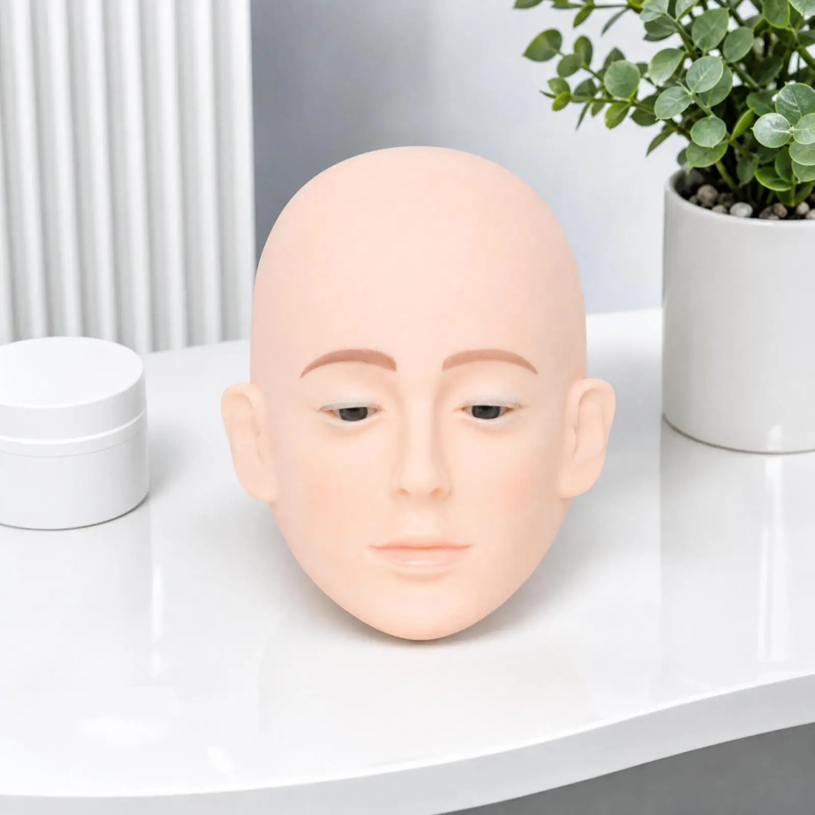 Eyelash Extension Practice Model Beginner-Friendly Practice Model with Molded Eyelids Flexible Eyelash Method Training Pad for