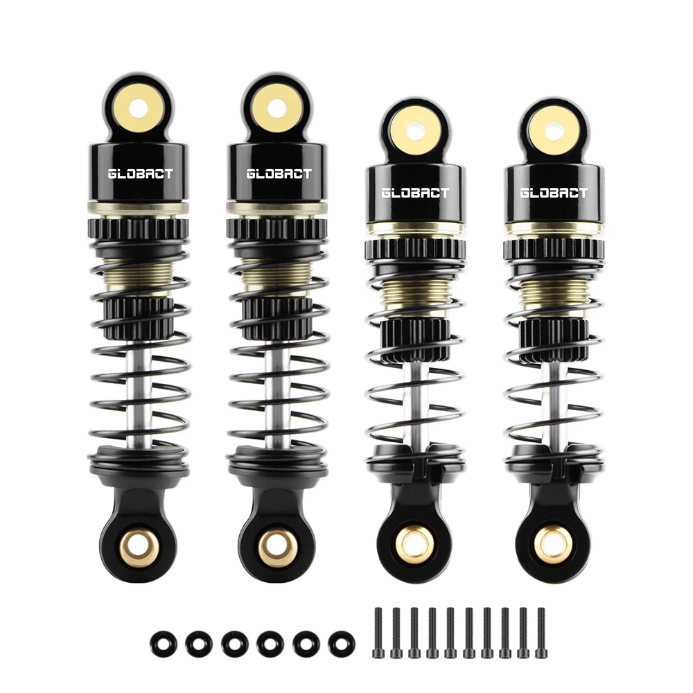 GLOBACT – amortisseur d'huile F & R en aluminium, amortisseur RC pour LOSI Micro-B Micro-T 1/24 1/28 RC Race Buggy, pièce de mise à niveau (noir marron)