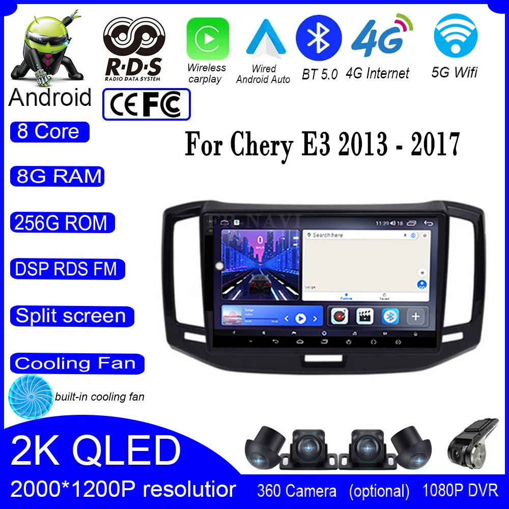 

Android 14 For Chery E3 2013 - 2017 Car Radio IPS QLED GPS Player Stereo Multimedia Radio Navigation Carplay player Screen