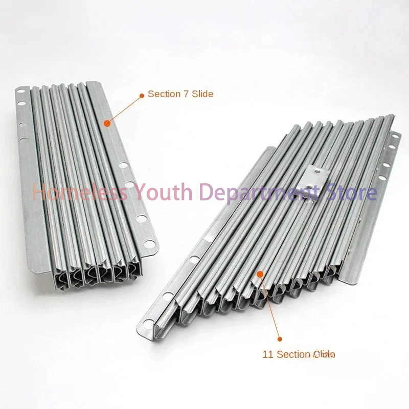 1.8/2.5M Invisible Dining Table Telescopic Guide Rail Aluminum Alloy Multi-Function Folding Extended Push-Pull Rail