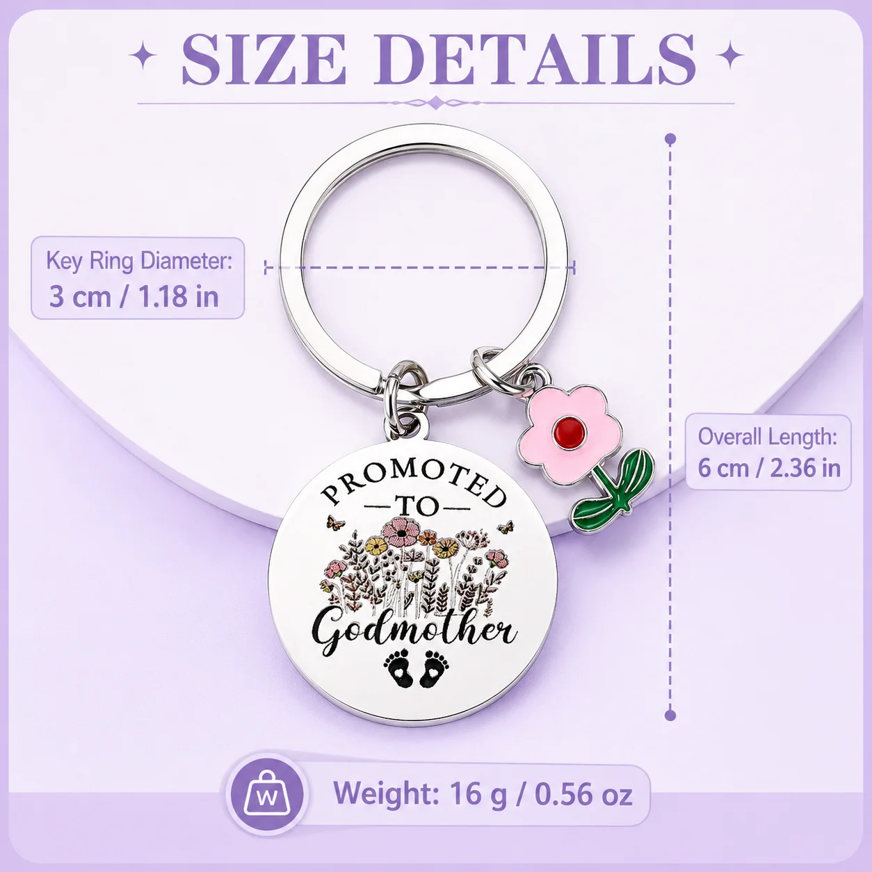 Godmother Proposal Gift Keychain God Mother Gifts For Women Madrina Gifts for Proposal Godparents Proposal Gift for Godmom Will