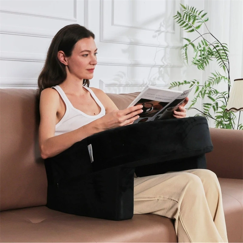 Portable Reading Pillow Lightweight Foldable Cushion Comfortable Back Support For Reading Office Home Outdoor Relaxation
