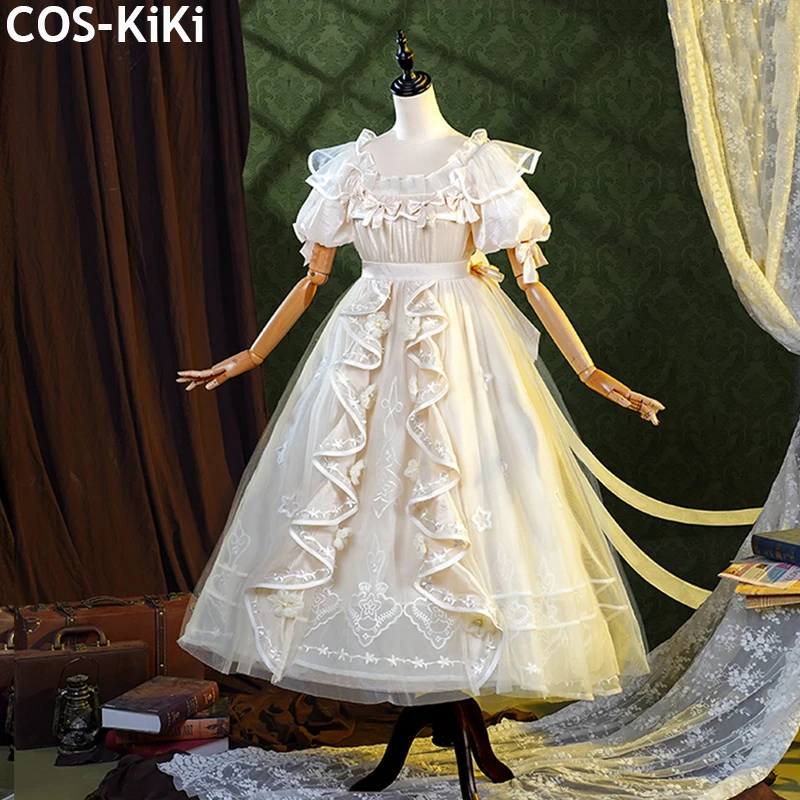 COS-KiKi Identity V Little Girl Eurydice Game Suit Cosplay Costume Gorgeous Lovely Dress Uniform Halloween Party Outfit Women