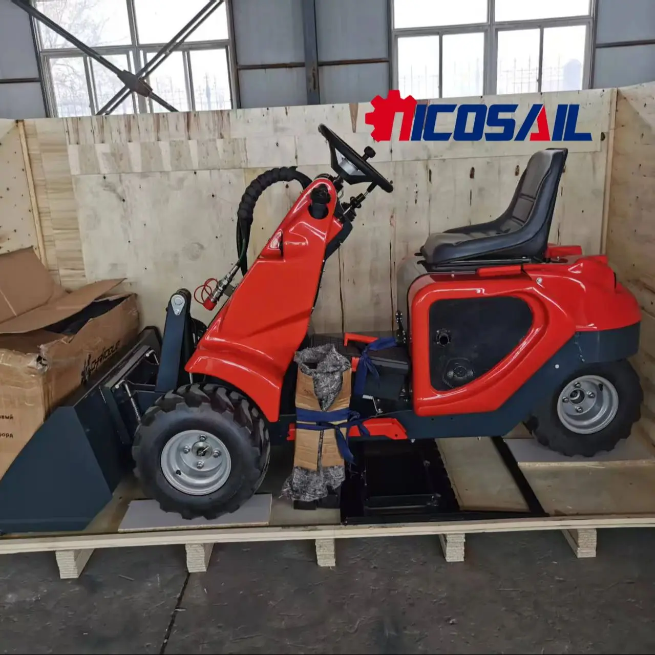 

Hydrostatic micro slip steering loader, 3-wheel multifunctional with core engine, factory price, multi-purpose