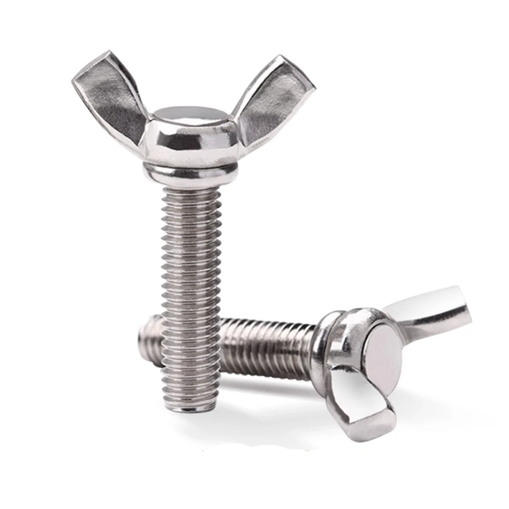 Weiyi 3/16-24 BSW 1/4-20 5/16-18 UNC DIN316 SUS304 A2 Edelstahl-Flügelschrauben, handfest anzuziehende Schmetterlingsbolzen für DIY-Projekte – Detail 7