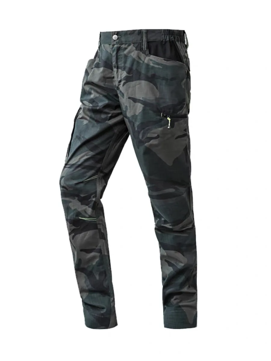 Pantalones de trabajo de camuflaje para ropa de trabajo Wen, pantalones Cargo con bolsillos multifuncionales, pantalones de trabajo rectos para construcción para hombres