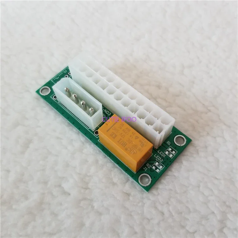 Adaptador PSU dupla para ATX Power Supply, sincronizar Starter síncrono, Extender Card, 24Pin para 4Pin