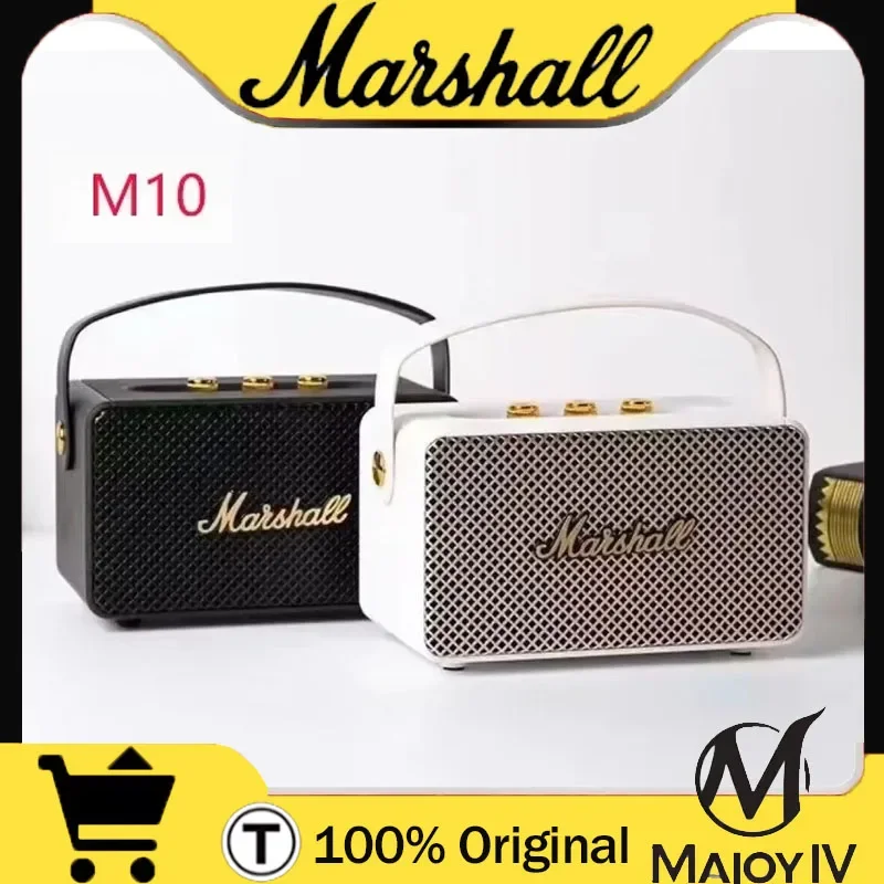 

Беспроводная Bluetooth-колонка Marshall M10: портативная стереосистема с мощными басами для улицы и дома, классический музыкальный плеер