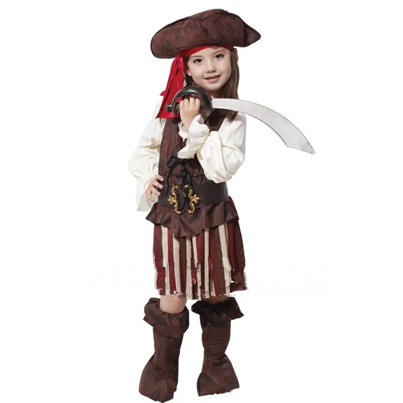 Children's Day Alice Pirate Girls Costume Fantasy Party Dress Perfect Cosplay  Child Clothing