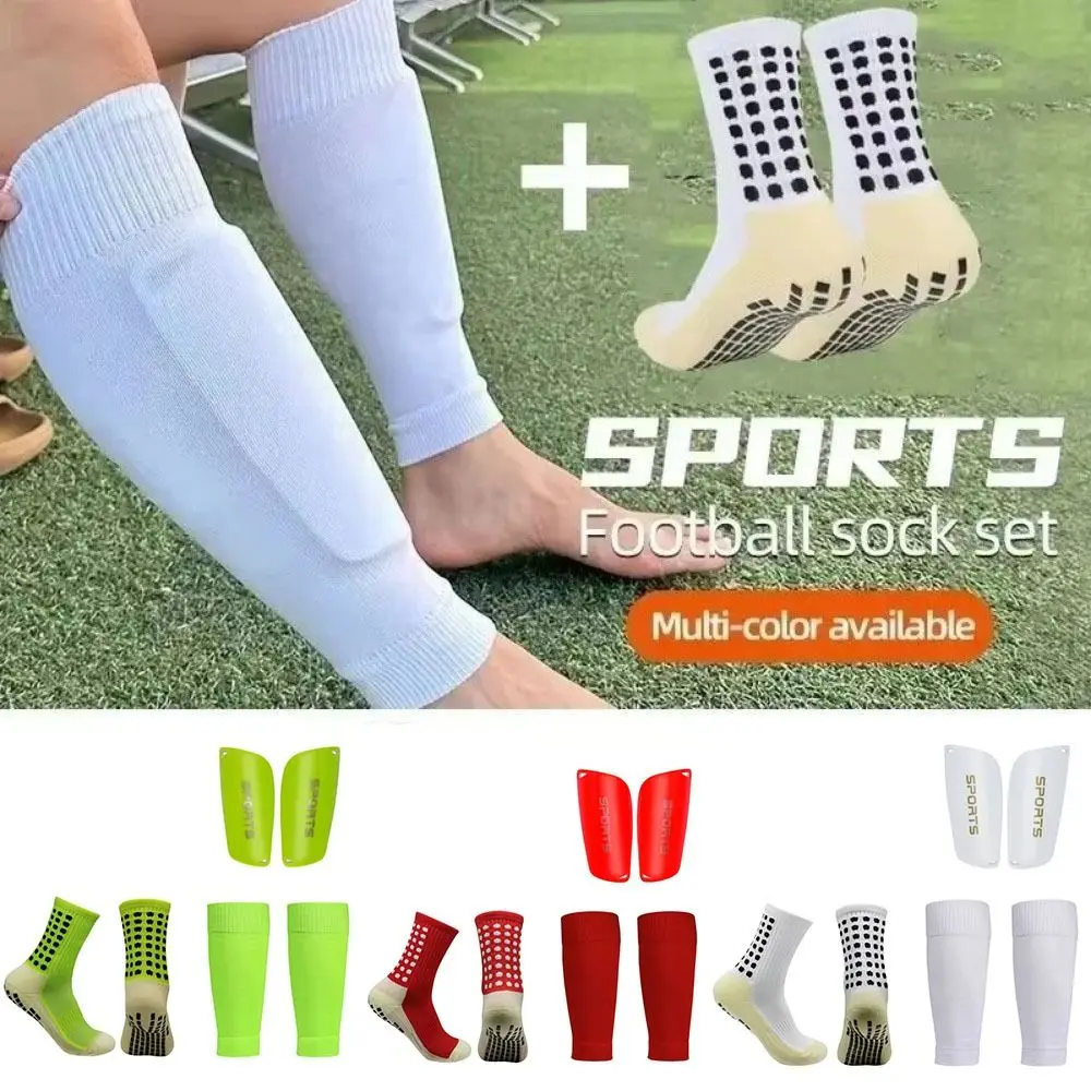 

3pcs/set Lightweight Soccer Shin Guards Durable Leg Protective Football Shin Pads Comfortable Non-slip Football Ankle Socks Mens