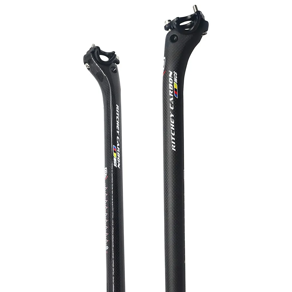 Tija de sillín de carbono 27,2/30,8/31,6mm mate/brillo 3k fibra de carbono MTB/bicicletas de carretera tija de sillín de fibra de carbono tubo de asiento ligero 350/400mm