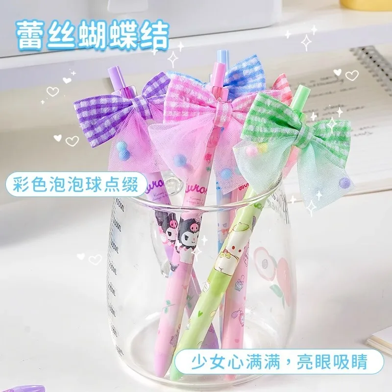 Sanrio Kuromi Mymelody Heartbeat Party Unisex Pen Bucket Cute Children's Gift Box Unisex Pen Wholesale