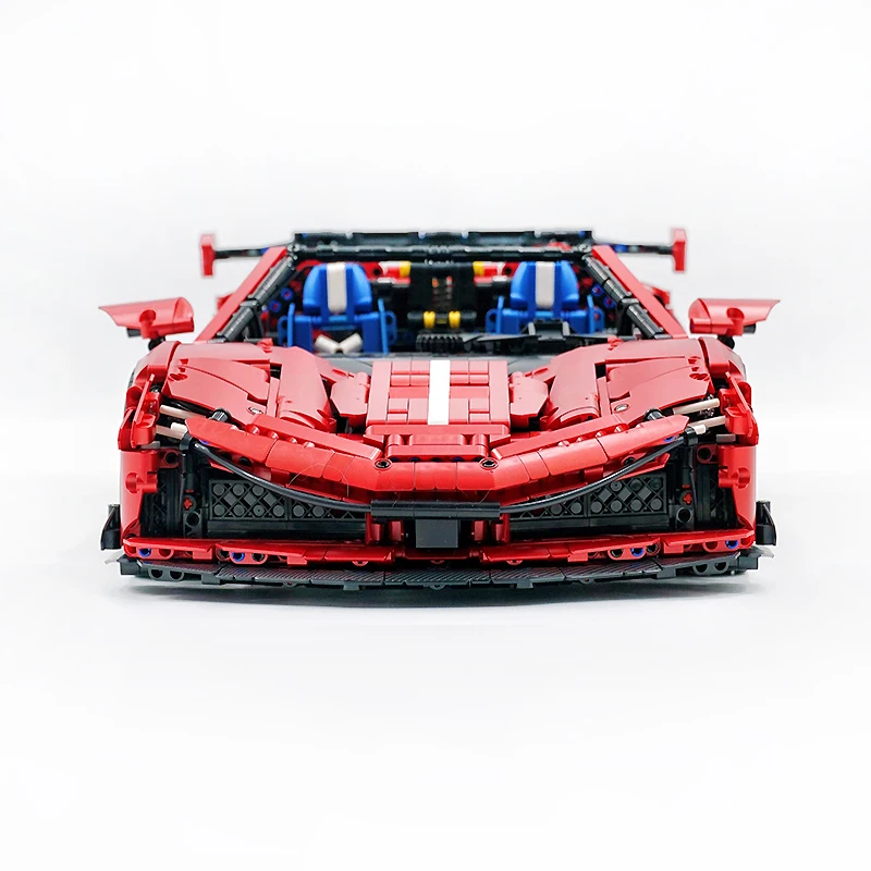 New MOC SF90 Limited Edition Metallic Red Bricks Sport Car GULY 10623 Building Blocks Speed Vehicle Toy Christmas Gift Boys Kids