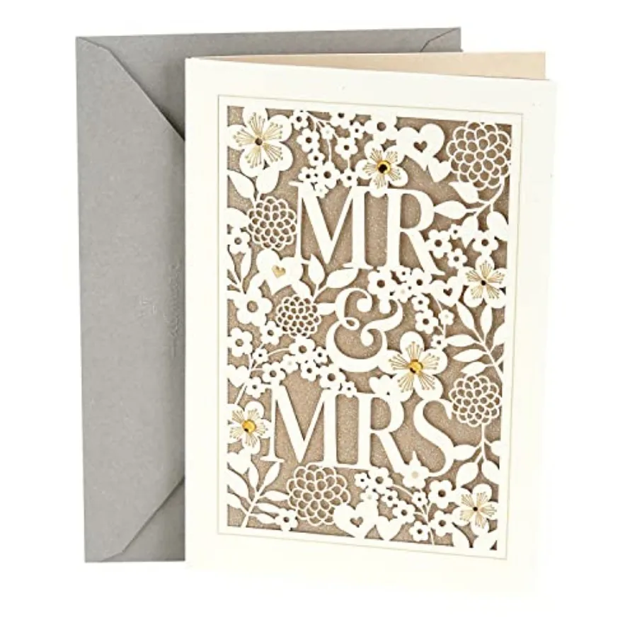 Elegant Mr and Mrs Wedding Card
