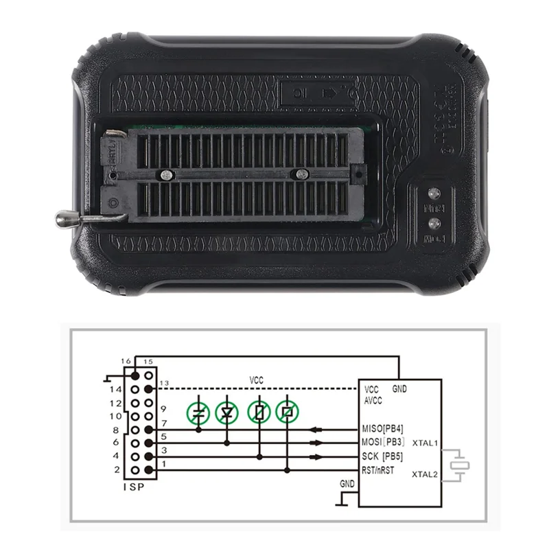T48 TL866-3G Programmer + ISP Cable Support 31000+ Ics For SPI/Nor/NAND Flash/EMMC BGA153/162/169/100/221 TSOP/SOP/PLCC