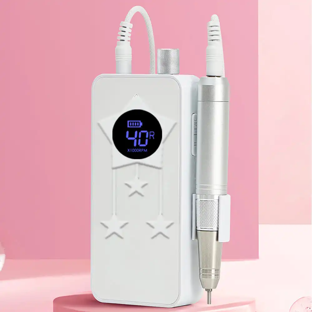 

40000 об/мин дрель для ногтей, аккумуляторная дрель, аккумуляторная шлифовальная машинка для ногтей для маникюра, педикюра, дизайн ногтей, низкий уровень шума, профессиональная машина для ногтей