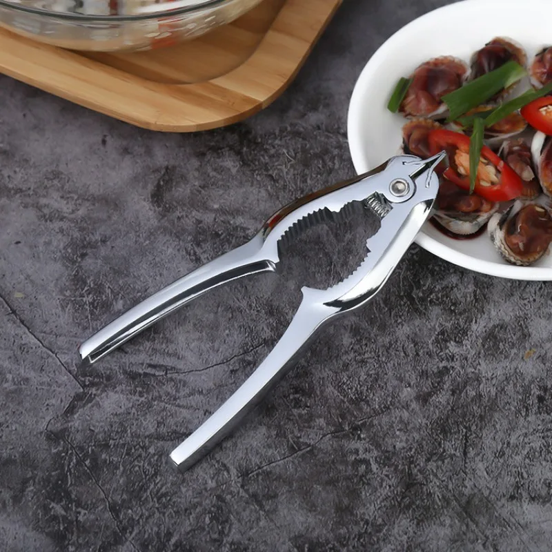 Useful Multifunctional Shell Opener Effort Saving Metal Blood Clam Shucker Thickening Handle Seafood Tools for Seafood Canteen