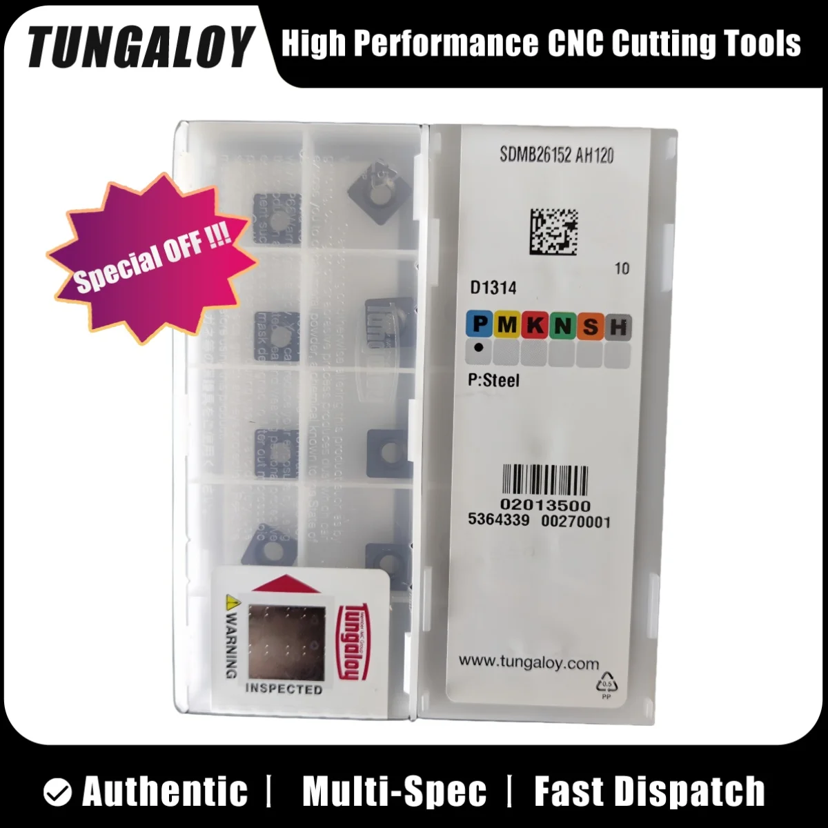 Tungaloy SDMB SDMB26152 AH120 Positive Button Tool Inserts Carbide Milling And Turning Milling Cutter