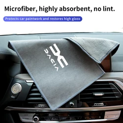 Car Logo Wash Clean Towel Microfiber Cleaning Drying Cloth For Dacia Duster Logan Sandero Lodgy Dokker Sandero Stepway Spring