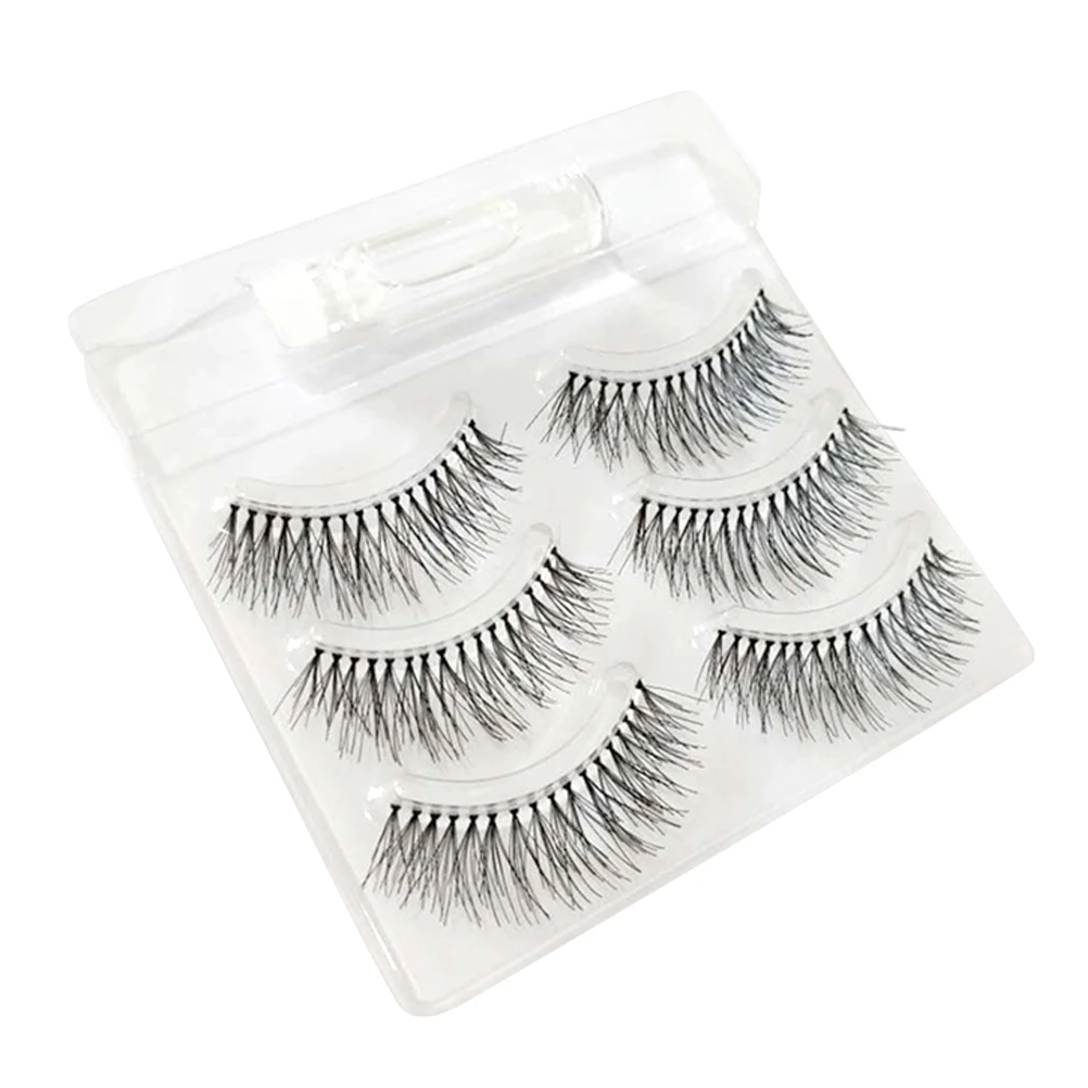 

3Pair False Eyelashes Natural Long Dense Fake Lashes for Eye Makeup Chic Look Wear Comfortable Easy Remove Glue Included
