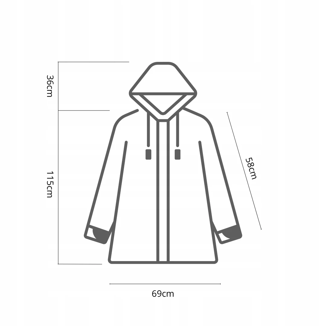 ANTI-RAIN COAT WITH HOOD SLUMPED PELINE UNIVERSAL GRAY