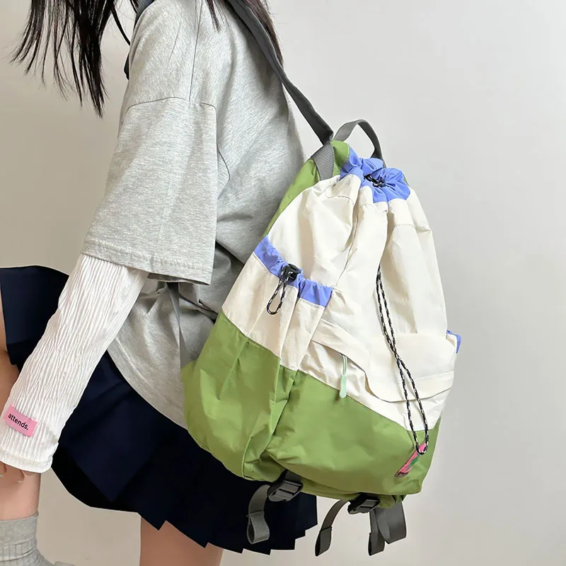 2026 New Model Lightweight Casual Backpack Drawstring Tote Bag Outdoor Sports Mountaineering Large Capacity Travel Bag