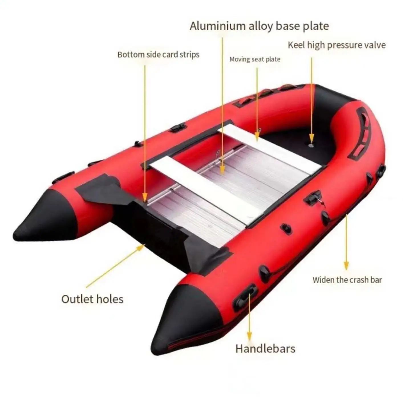 Assault boat Flood control lifeboat recreational fishing inflatable speedboat