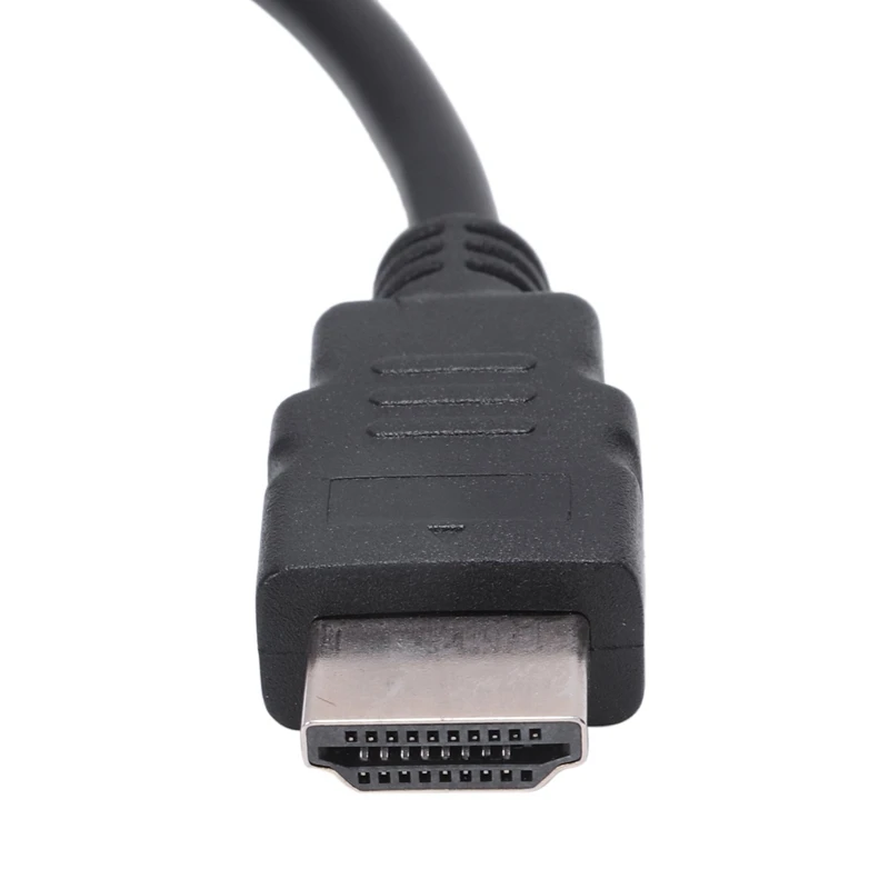 10X  To VGA  Male To VGA RGB Female Video Converter Adapter Male To Female Cable 1080P For PC Converter(Black)