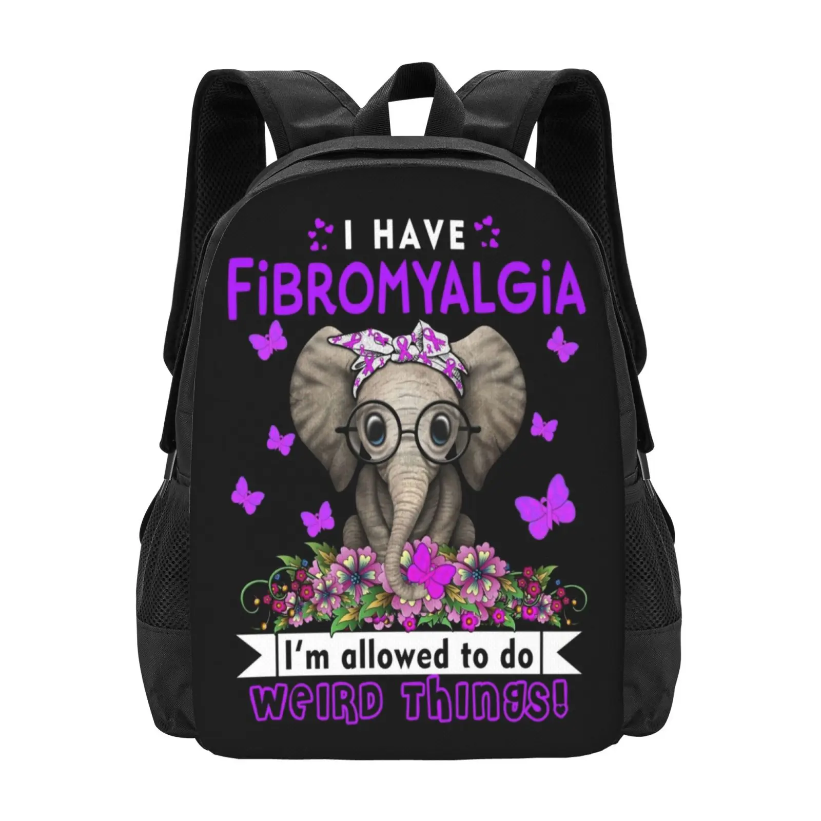 Funny Fibromyalgia Warrior I Have Fibromyalgia I'M Allowed To Do Weird Things! Hot Sale Schoolbag Backpack Fashion Bags