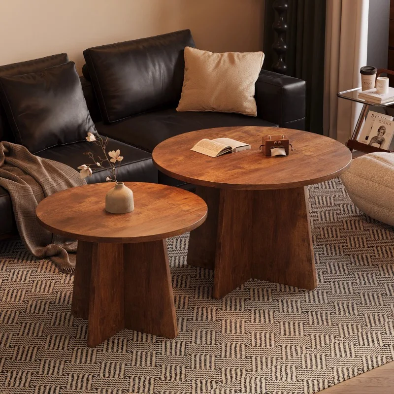 Living Room Coffee Table Household Center Sofa Side Table Small Round Balcony Tea Table Room Desks Decoration Home Furniture