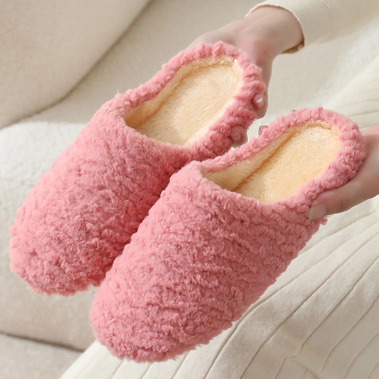 Couple Slippers Japanese Style Spring Autumn Winter Mute Soft Bottom Home Men And Women Wooden Floor Non Slip Silent Slippers