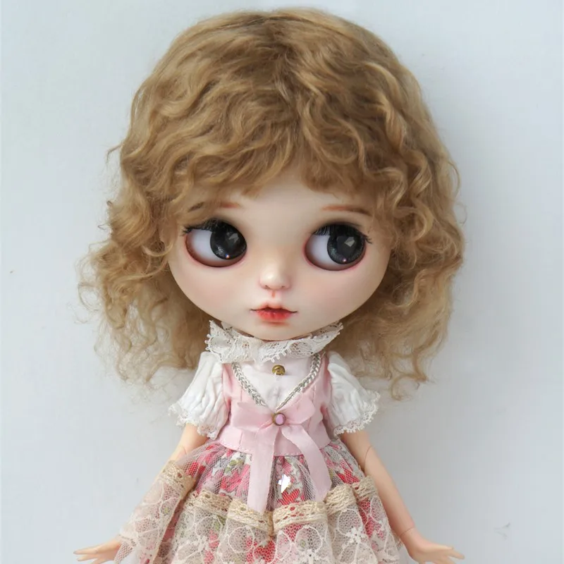 

Fjusuns JD738 9-10inch 23-25cm 10-11inch 26-28cm Messy Baby Curly Soft Wave Mohair BJD Wigs QBaby Blythes Doll Accessories